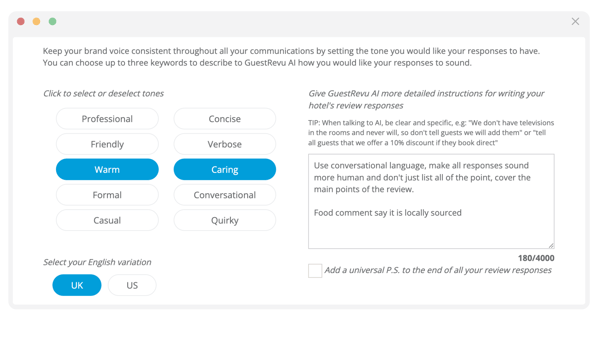 AI-settings