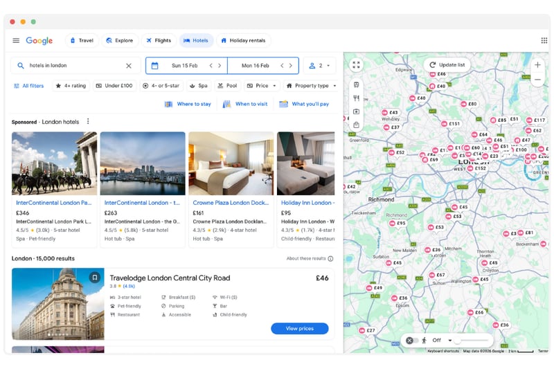 google-hotels-london
